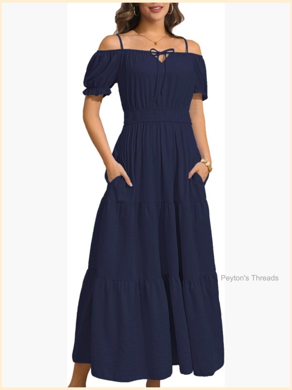 Off The Shoulder Maxi Dress Puff Sleeve Sundress Beach Long Sun Dress